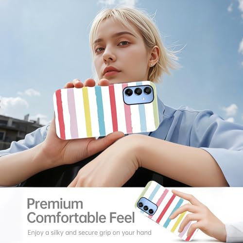 Coque Samsung A15 5G à rayures Candy compatible MagSafe