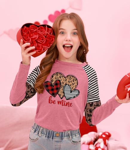 Image of BesserBay Girls St Patrick's Day Raglan Shirt Irish Sequin Lucky Stripe Shamrock Graphic Top 4-14 Years
