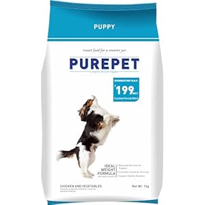 Purepet Chicken & Veg Puppy Dog Food, 1 kg, Granule