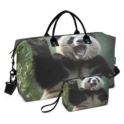 Naughty Panda Travel Duffel Bag for Women Weekend Overnight Dag with Toiletry Bag, Luggage Bag for Travel, Sport, Gym