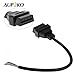 Aupoko 16 Pin J1962 OBD2 OBD-II Female Connector, OBD2 OBD-II 16 Pin Car Diagnostic Extension Cable Replacement for Open Plug Wire Cable Cord Pigtail (30cm/1ft)