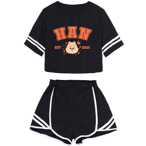 Image of CHAIRAY SKZ Merch Sets Skzoo Felix Hyunjin Bangchan Lee Know Support Album Shirt + Shorts Changbin Han I.N Tee Top Suit