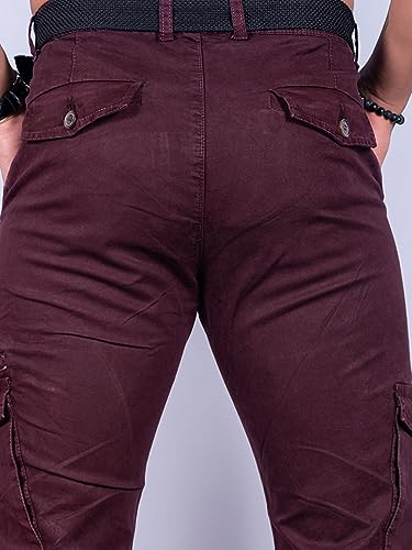 Image of Tistabene Ruby Wine Gap Twill Cotton Cargo Pants