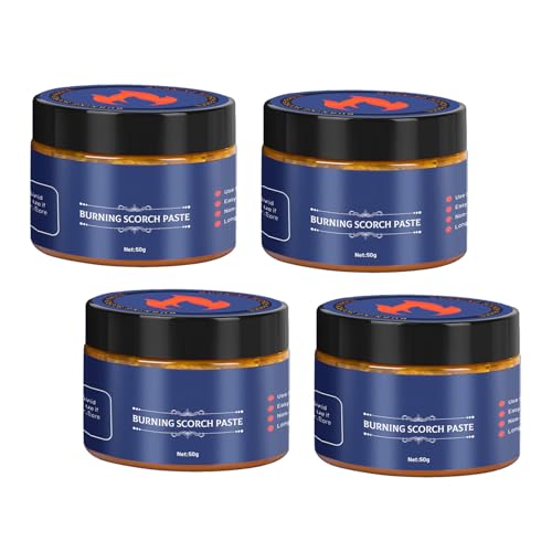 Pâte à bois | Gel de pâte à brûler naturel | Gel de combustion multifonction pour cuir, papier, bois, toile, tissu, 65 g (lot de 4)