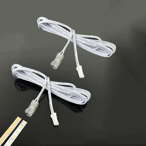 LED Cabinet Light,2pack 2m 2-pin 5mm COB to Male Cable Plug Connector Extension Wire for LED Under Cabinet Lights,Wardrobe,Bedroom, Ceiling Lights image 5