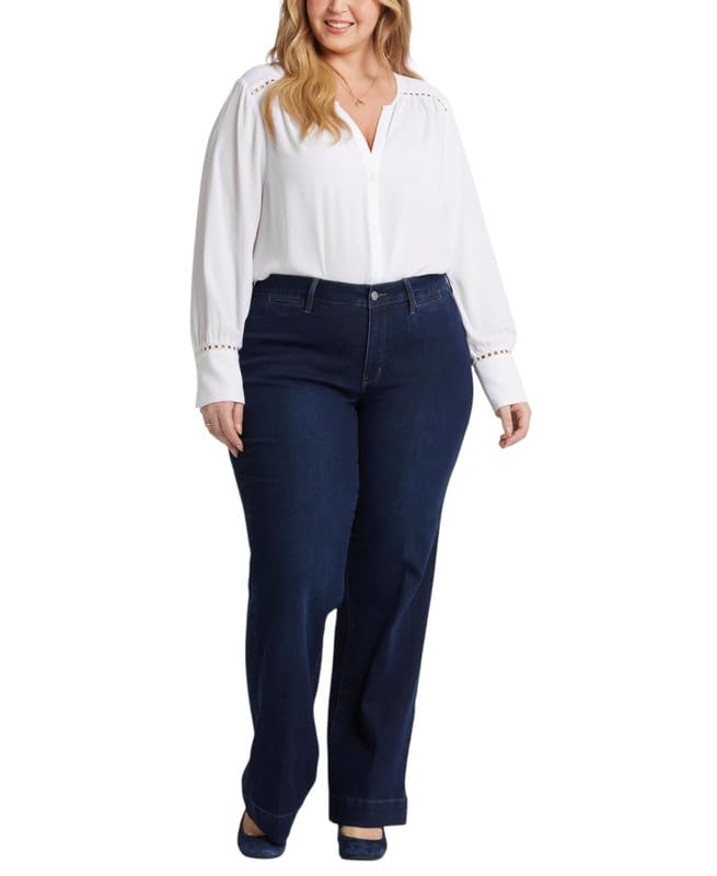 NYDJ Women's Plus Size Teresa Trouser Jeans (Burbank Wash, 16W)