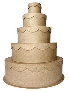 Décopatch Schachtelset Torte 5er-Set Pappmaché