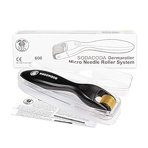 Sodacoda Derma-Roller – 600 für Gesichtspflege mit Titan Micro-Needling – Anti Falten – Gegen Narben, Nadellänge: 1.50mm