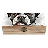 Caja de madera con bisagra de seguridad en forma de cabeza de bulldog americano. Elegante joyero de madera con tapa abatible y cierre frontal para manualidades, arte, pasatiempos y almacenamiento en e