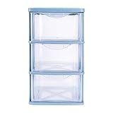 Toyvian Desktop 3 Drawer Organizer, Transparent Plastic Drawer Storage Cabinet, Waterproof Storage...