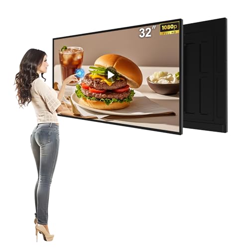 Image of 32inch Digital Display, 700nits High Brightness Touchscreen Monitor, USB + HDMI Ports For Touch Connectivity, CMS /USB /WiFi /Port Player, Smart Split Screen, 7 /24 Timer Switch