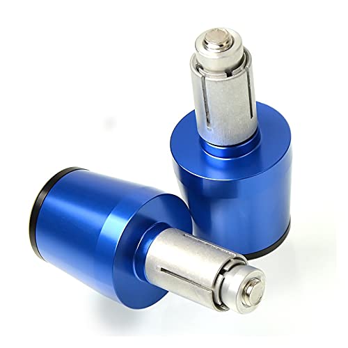 Embout de guidon moto anti vibration bleu pour guidon 7/8
