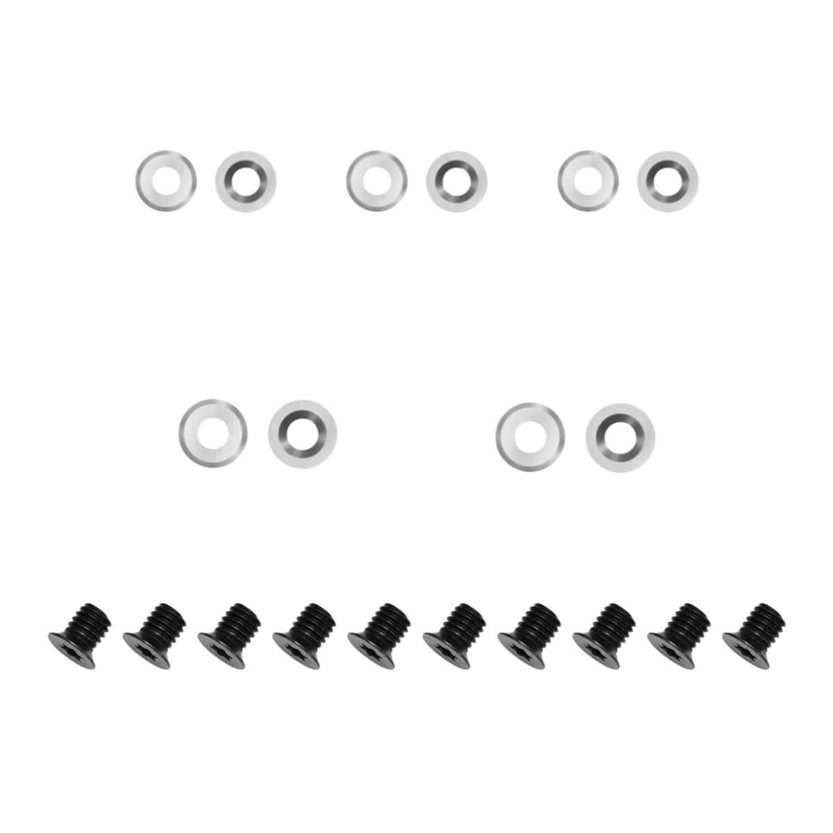 20pcs/Set Carbide Turning Cutters Inserts for Wood Hollowing, Round Indexable Blade 15x2.5mm with Screws