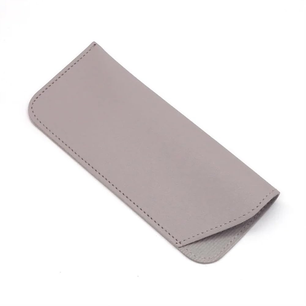 2/4/6 custodie in pelle PU per occhiali da sole, occhiali da lettura, custodia protettiva per occhiali da vista (grigio chiaro, 6 pezzi), Grigio chiaro, Taglia unica