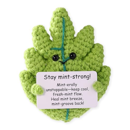 Muñeco de Hilo Hecho a Mano Hojas de Menta 9x6.8 cm miniatura 1