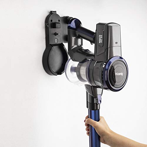 Aspirateur balai et à main sans fil sans sac UP700 H.Koenig - PowerClean+ 2 vitesses - Puissant -Compact - Léger - Autonome -Silencieux - 120W - Multifonction pour Maison Voiture Bureau - Image 7