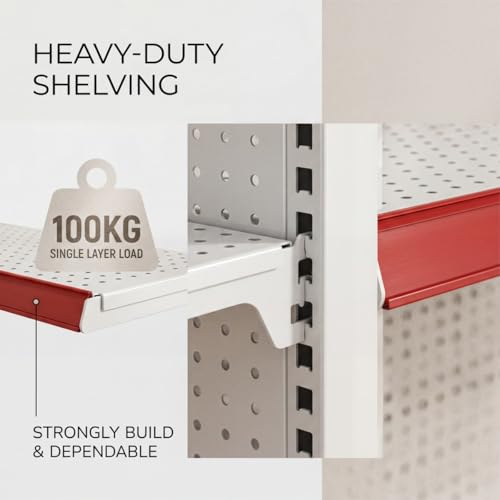 Regał ekspozycyjny do sprzedaży detalicznej, wolnostojący panel z siatki metalowej, wytrzymały regał gondolowy z płytą montażową, mobilne rozwiązanie do przechowywania do sklepów i wystaw