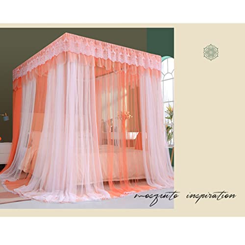 Mosquitera de lujo con soporte de metal resistente para decoración palaciega de dormitorios 3