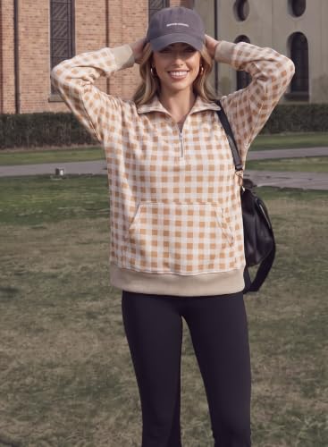 Sweatshirt for Women Half Zip Long Sleeve Casual Pullover Tops - image 5