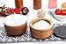 jalz jalz Large Wood Salt Box with Spoon Spice Salt Container Solid Natural Acacia Base White Marble Lid Elegant Design Decorative Box Bowl Big Capacity Salt Cellar Spice Cellar