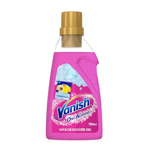 Vanish Oxi Action Gel Pink – 1 x 750 ml – Fleckenentferner und Wäsche-Booster Gel ohne Chlor – Für bunte Wäsche
