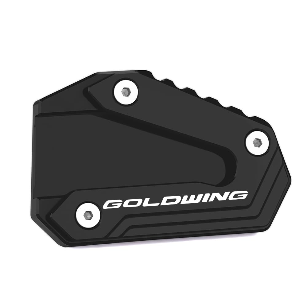 Modeer Supporto per Honda Goldwing GL1800 2002~2017, Supporto Laterale CNC per Moto, Cuscinetto di Prolunga per Piedi, Accessorio Goldwing GL 1800 (Nero)
