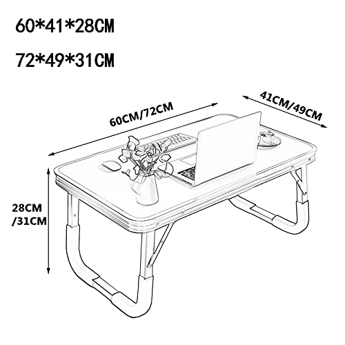 JHSLXD Folding Table Creative Notebook Computer Table Bedroom Small Desk Student Dormitory Study Desk Reading Table - Image 7