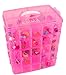 LifeSmart USA Stackable Storage Container Pink 50 Adjustable Compartments Compatible with Lego Dimensions Shopkins Littlest Pet Shop Arts and Crafts And More