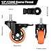 Moogiitools 3 Inch Caster Wheels 2200Lbs, Threaded Stem Casters Set of 4 Heavy Duty, 1/2