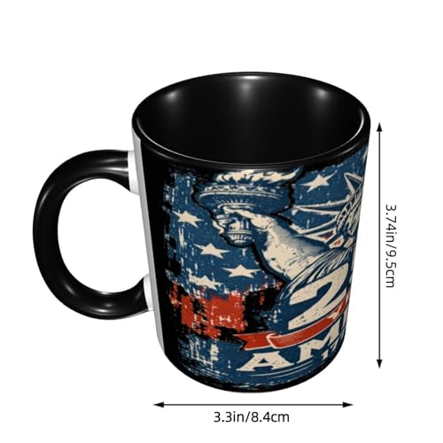 Taza de cerámica NUJTKAU 11 onzas estilo casual miniatura 3