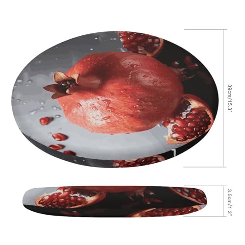 Coussin de sol de méditation en mousse mémoire imprimé grenade 39cm - 3