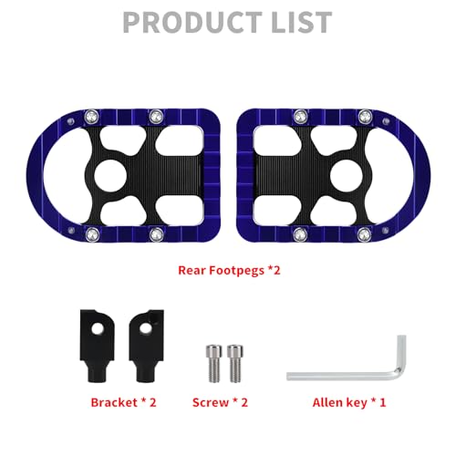 Repose-pieds réglables bleus pour Harley Softail et LiveWire - 6