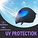 K1 Face Shield Uv-Protected for AGV K1, K1S, K3SV, K5, K5S Helmet Shield Visor Windshield (Revo Deep Blue-Day use only)