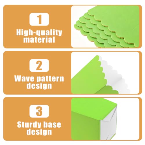 Image of 50 Pcs Popcorn Boxes Mini Paper Popcorn Box Cardboard Popcorn Container for Party Disposable Snack Candy Popcorn Bags Popcorn Holder for Movie Nights Birthday Wedding (Green)