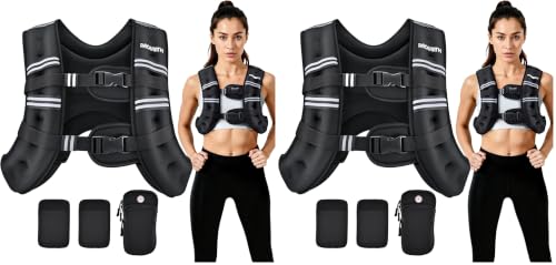 Image of PACEARTH Weighted Vest,6lb /8lb /10lb /12lb /16lb /20lb /25lb /30lb Weight Vest with Reflective Stripe, Body Weight Vests for Women, Men, Weight Loss Workout, Strength Training, Running, Walking, Jogging