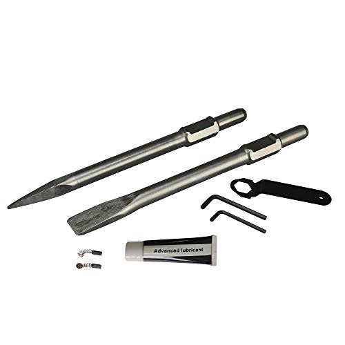 Arebos Abbruchhammer Schlaghammer 1700W Bohrhammer Betonhammer | 60J Schlagkraft | 1900 Schläge/Minute | Inkl. Spitz- und Flachmeißel und Koffer mit Rädern – Bild 8