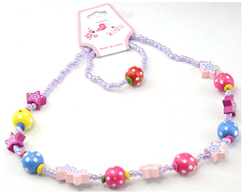 Bambini sfera in legno e semi di perline collana e...