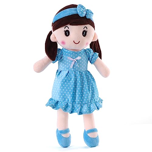 Image of Play Nation Premium Emma Candy Doll | Stuffed Girl Winky Candy Doll | Cuddly Soft Washable Plush Toy | Safe for Kids | BIS Certified | Birthday Gift | 45 cm | 3+ Years (Blue)