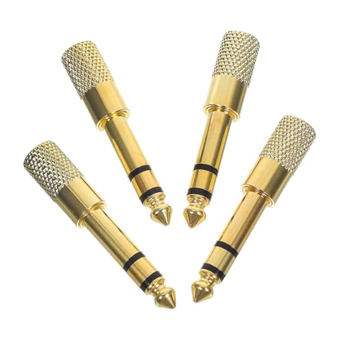 Cabilock 4Pcs Audio Plug Adapter to Mic and Headphone Converter for Guitar Digital Piano Amp High Fidelity Sound Connectivity Portable Design