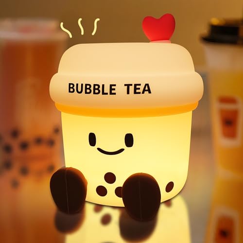 Veilleuse à bulles lampe tactile silicone cadeau Kawaii Boba Noël