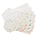 Maison d 'Hermine Colmar Juego de 4 manteles Individuales 100% algodón para la Mesa de Comedor | Cocina | Boda | La Vida Cotidiana | Cenas | Primavera/Verano (33 cm x 48 cm), Día Madre