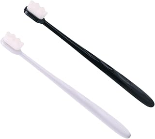 NOLITOY 2pcs Portable Toothbrush Home Toothbrush Reusable Toothbrush Bristle Toothbrush Black Handle Toothbrush Drawing Paper Tooth Brush Green Sticky Tabs Bible Household Bristles