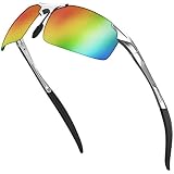 BALINCO Occhiali da sole Sport con montatura in alluminio, protezione UV e lenti TAC polarizzate - ideali per il ciclismo - in un pratico set di accessori con confezione regalo.