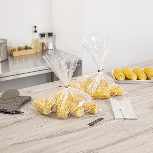 Restaurantware Oven Bags 200 Count 21.5 x 17 Inch Plastic Microwave-Safe Cooking Bags Disposable Moisture-Retaining Clear Turkey Roasting Pouches With Ties by Restaurantware - Image 7
