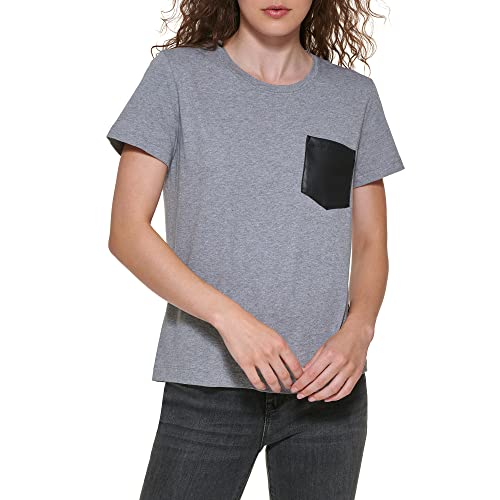 T-shirt basique DKNY pour femme avec poche poitrine élégante