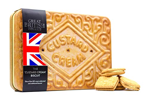 Giant Custard Creams Biscuit Tin - Novelty British Biscuits Gift Set, Family Sharing Box with Luxury Custard Cream Treats - Mothers Day Biscuits, Large Hamper Tins, Gifts for Mum, 450g Giant Custard Creams Biscuit Tin - Novelty British Biscuits Gift Set, Family Sharing Box with Luxury Custard Cream Treats - Mothers Day Biscuits, Large Hamper Tins, Gifts for Mum, 450g