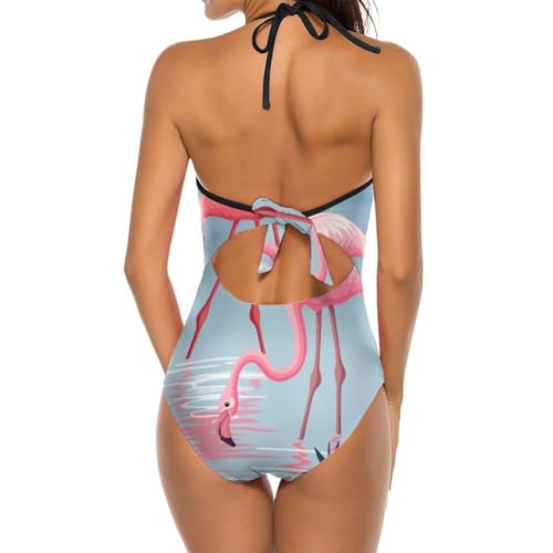 Maillot de bain Flamingo dos nu et extensible style bikini une pièce chic
