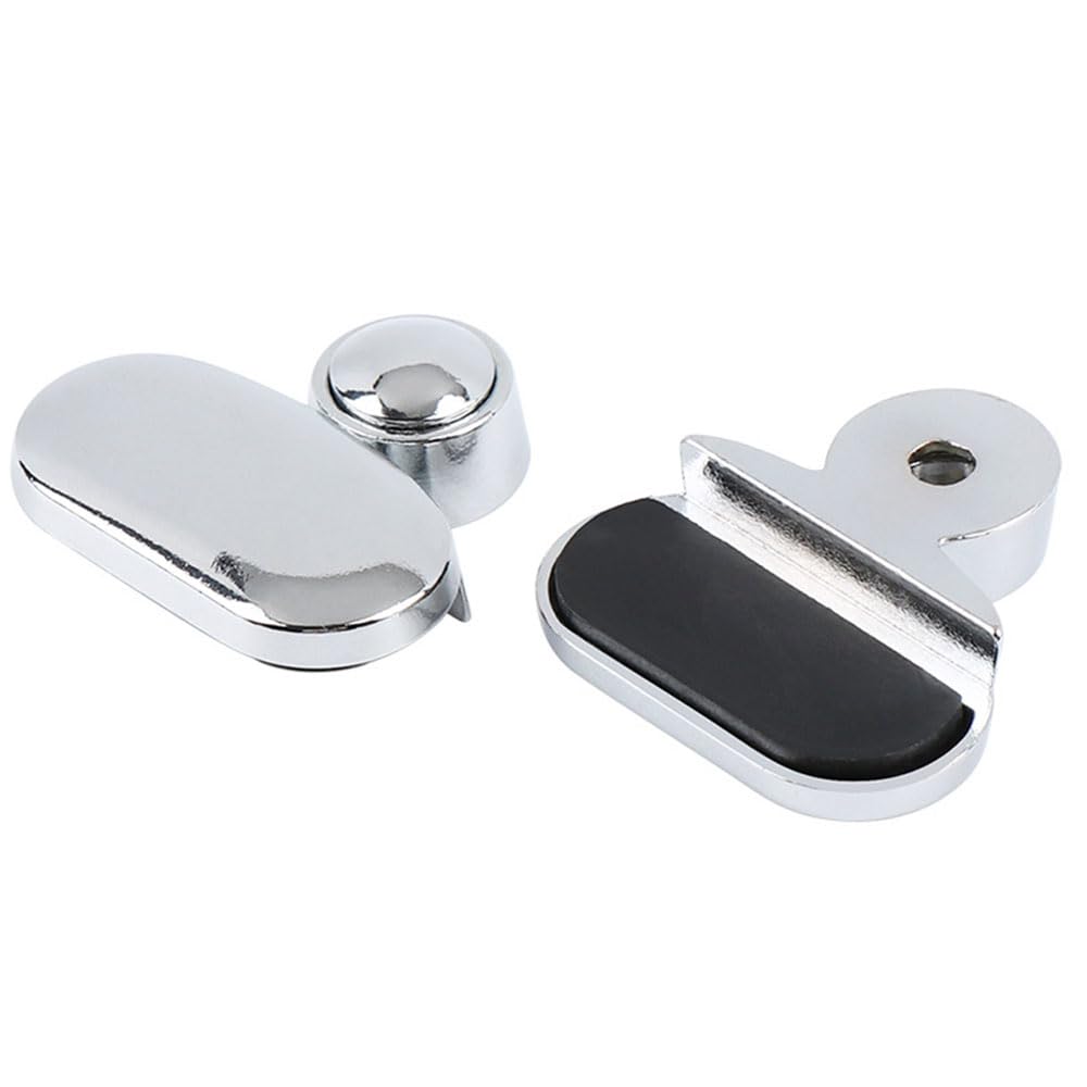 Xingmanhuilan Black 2 Pcs Glass Clamps Mirror Clips For Wall Glass Clip Holder Round Glass Clamp With Screws For Bathroom Living Room Public Places Balustrade Handrail Staircase Glazing