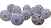 Produktbild Knauf für Schrank, Schublade, aus Keramik, handbemalt, 10 Stück Grey & White knopfe grau weiß PUSHPACRAFTS (10) XFER