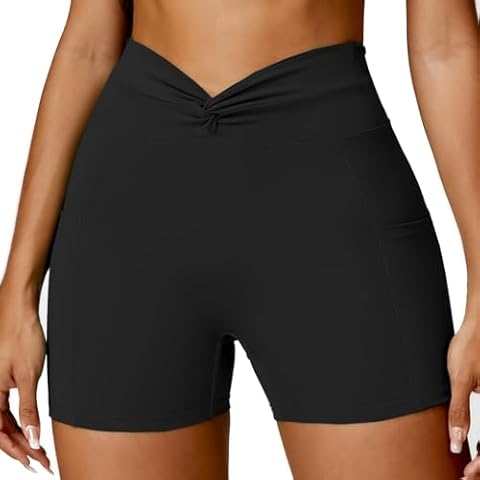 Litthing V-Cross High Waist Gym Shorts Cover